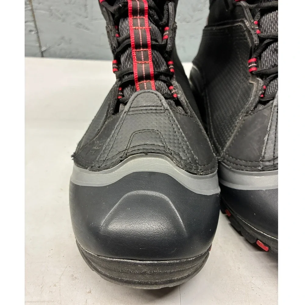 Columbia Bugaboot Plus II Boots Men's 10.5 Black Red Omni Heat Waterproof
